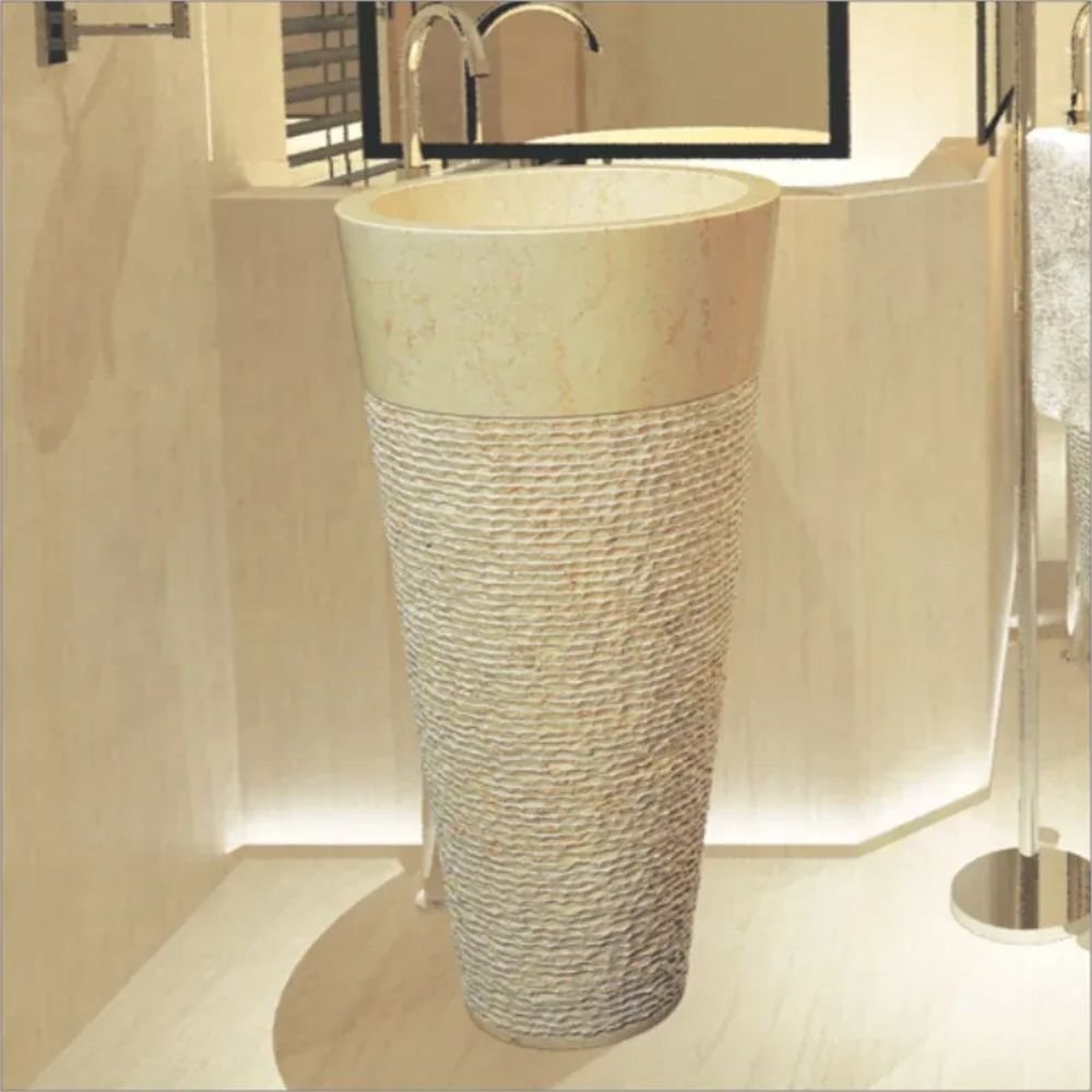 Textured Pedestal Basin